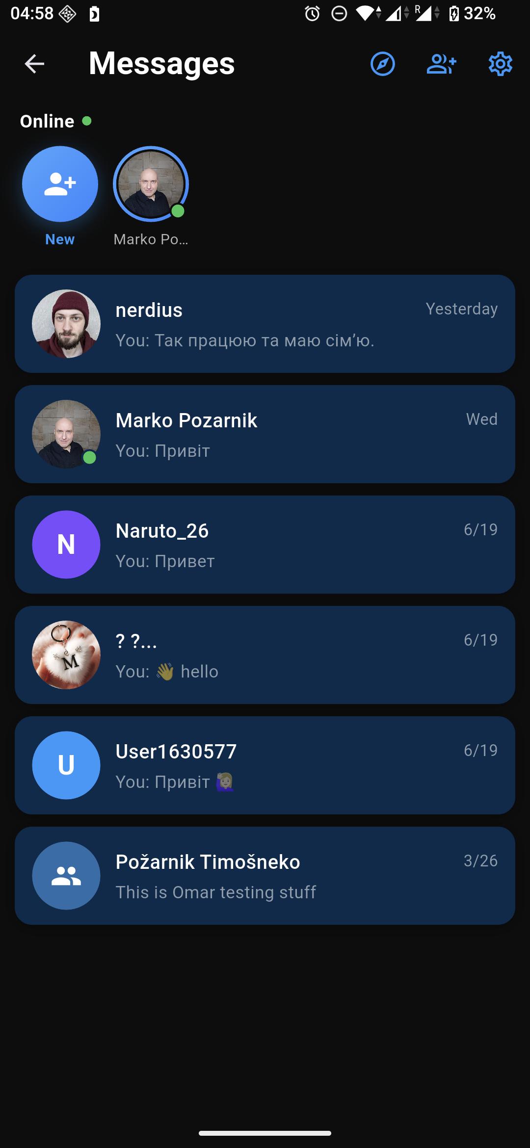 User chat in Qlango