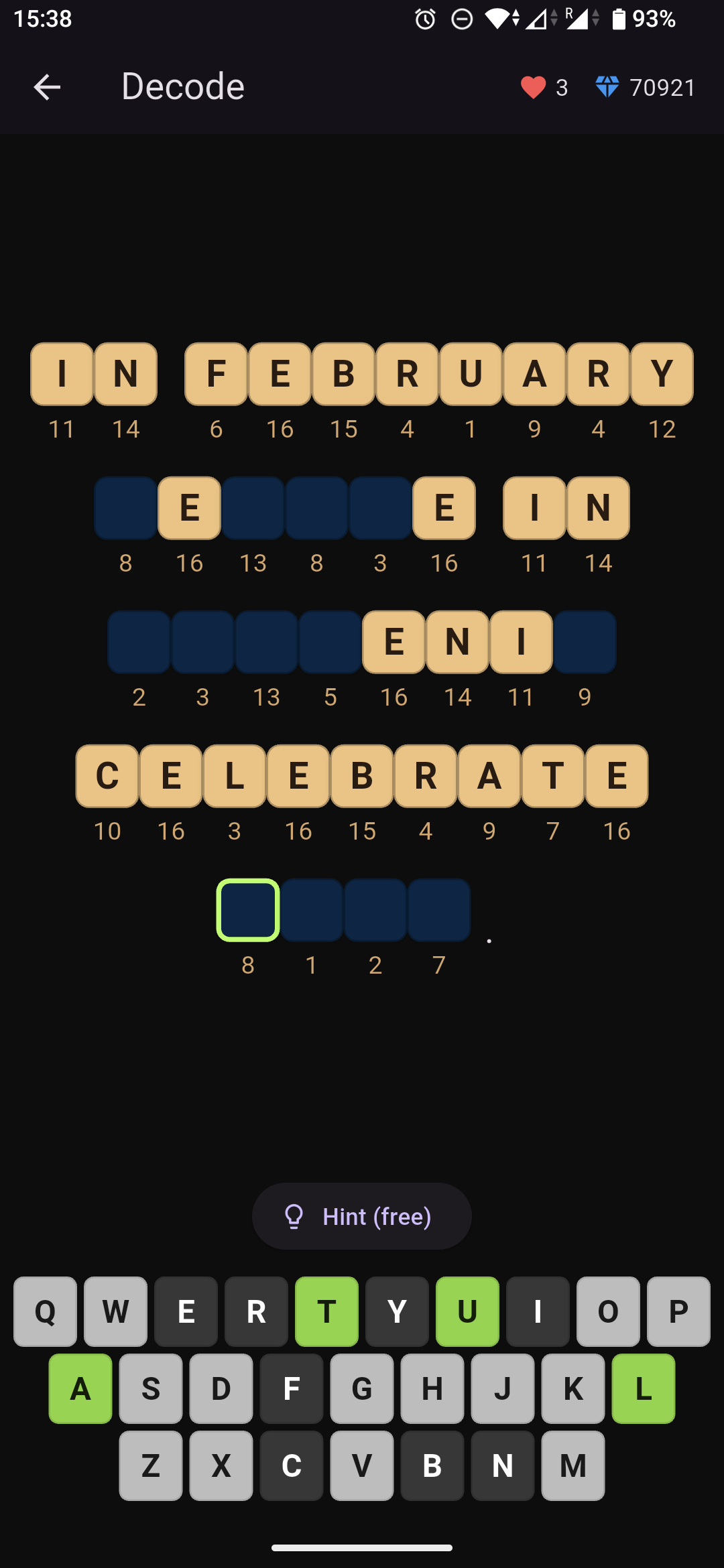 Decoding Stories game in Qlango