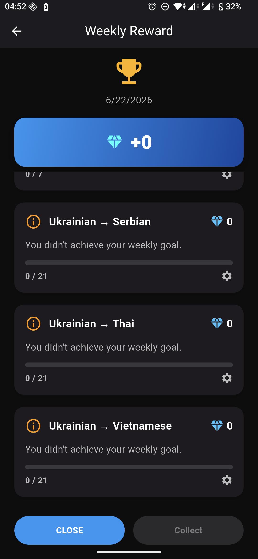 Weekly Reward in Qlango